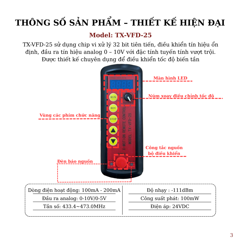 bộ điều khiển tốc độ biến tần từ xa qua remote