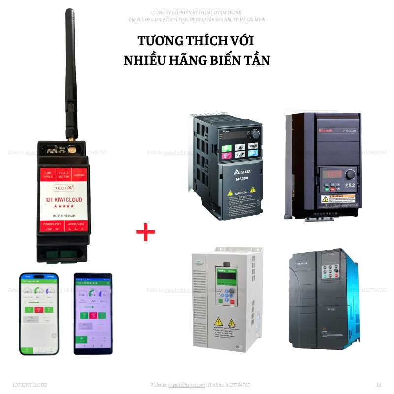 Bộ IoT Kiwi Cloud, Model KIWI-VFD-25 4 IOT KIWI CLOUD