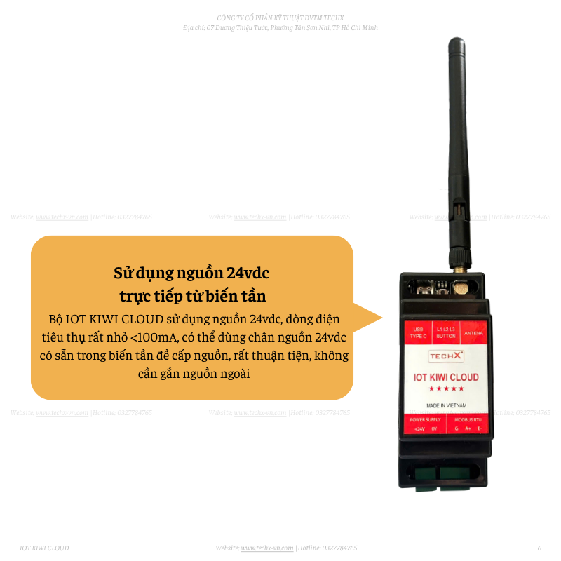 Bộ IoT Kiwi Cloud, Model KIWI-VFD-25 3 Bộ IoT Kiwi Cloud, Model KIWI-VFD-25 - Hình ảnh 3